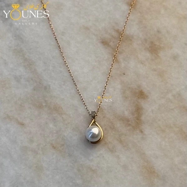 گردنبند طلا مروارید اشکی